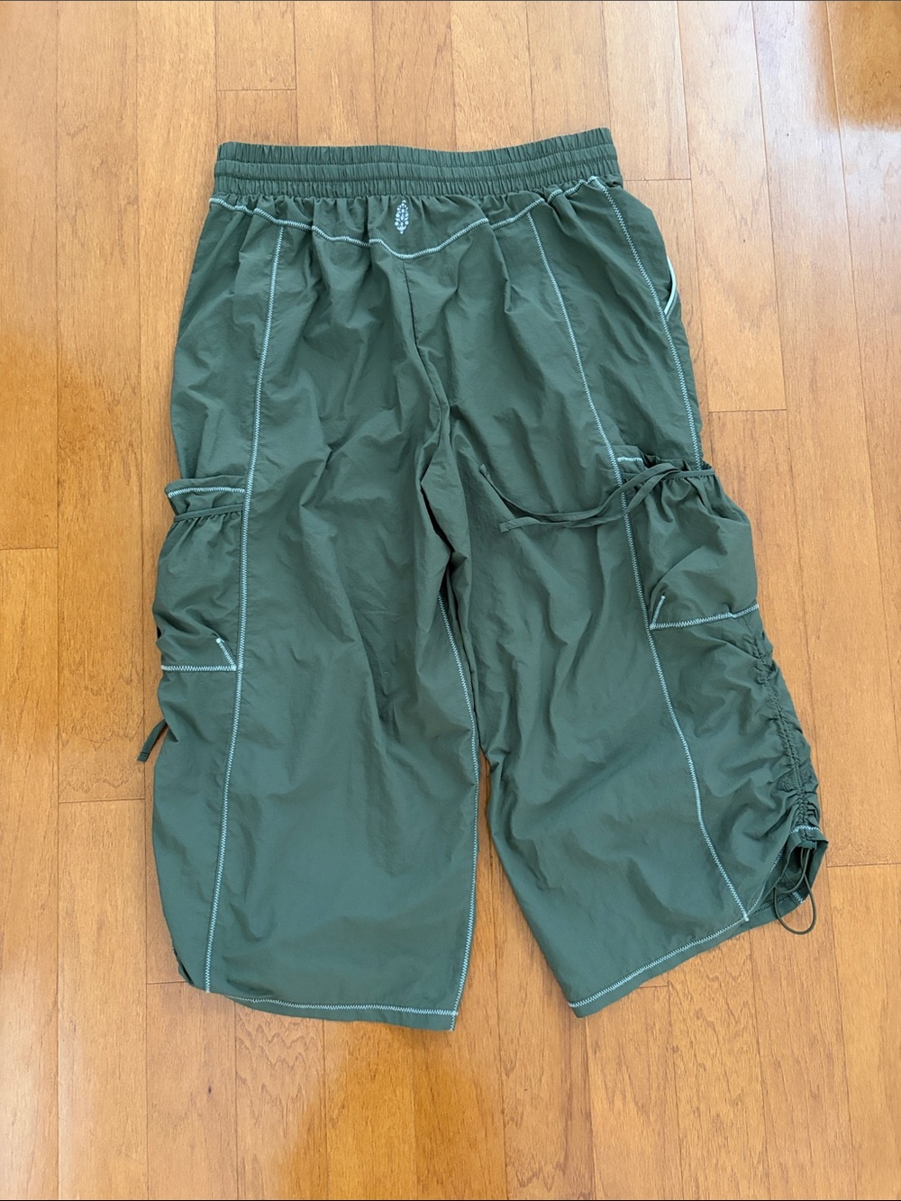 Fp movement Grassroot Seagrass Olive Green Cargo Swim Shorts with Drawstring - Picture 3 of 3
